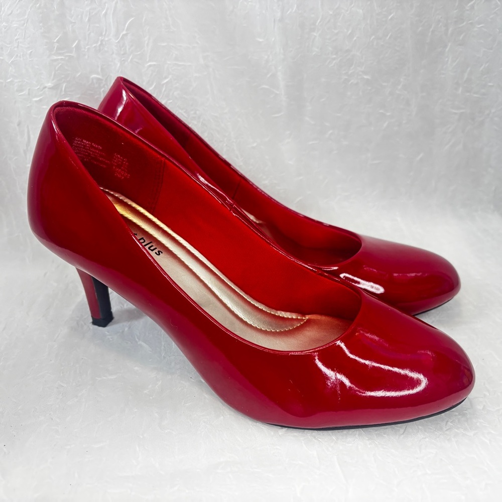 Comfort Plus by Predictions Glossy Red Heels -8-